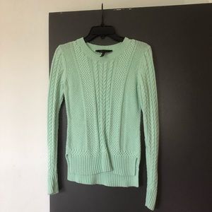 BCBG cable knit mint sweater